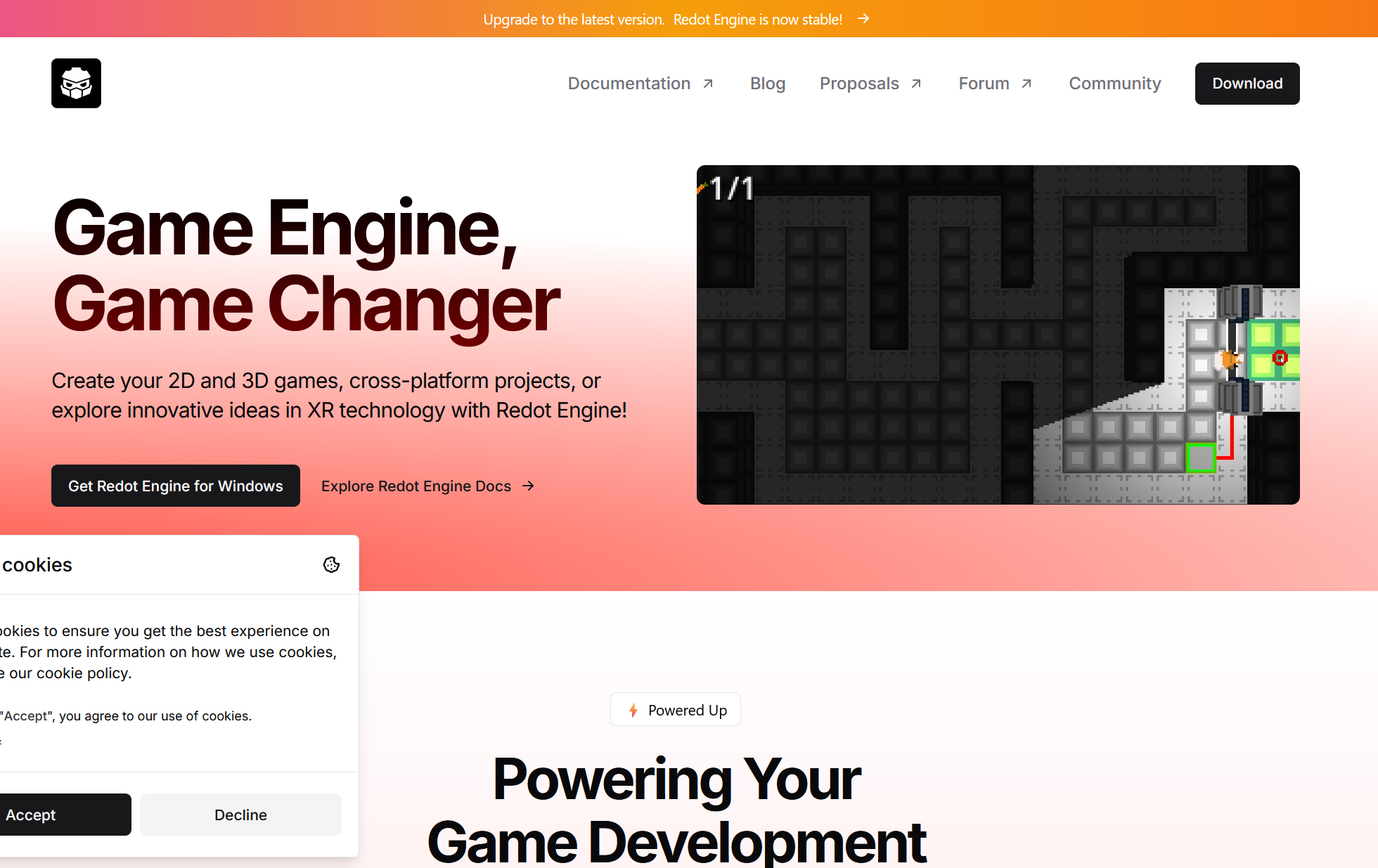 The Redot website.